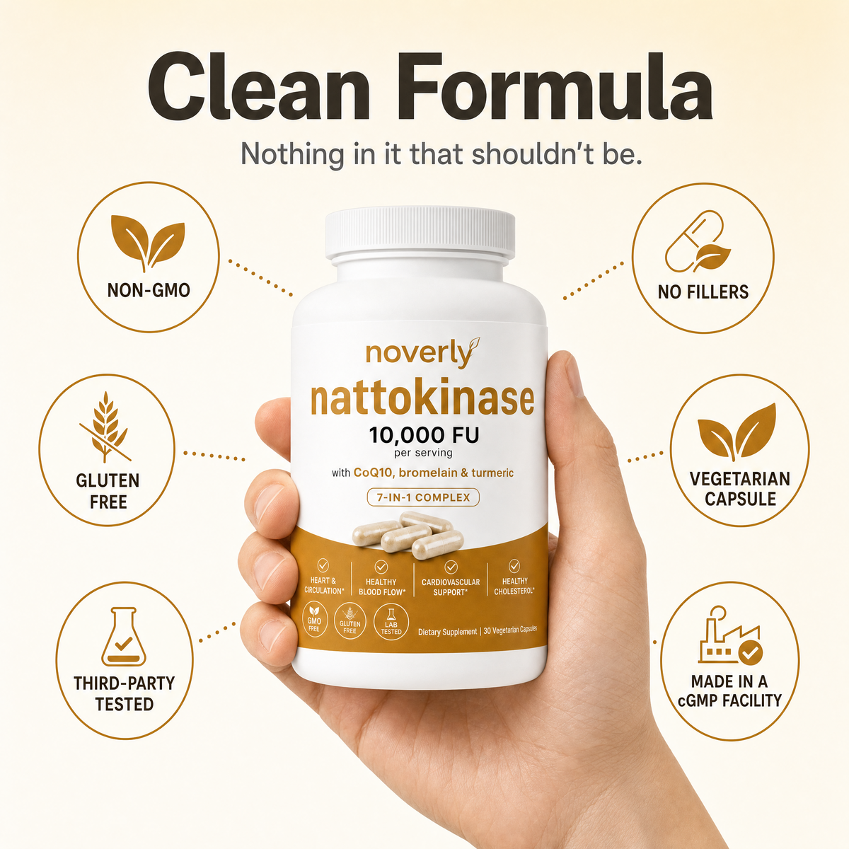 Max Potency Nattokinase 10,000 FU — Circulation Support